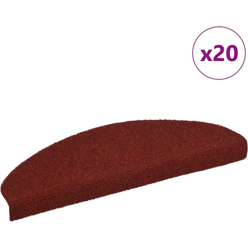  Prostirke za stepenice, samoljepljive, 20 kom, 65x21x4 cm, bordo crvene, poluokrugle, velike Cijene