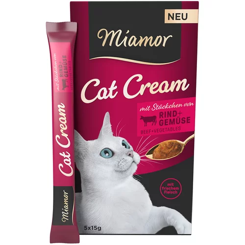 Miamor Cat Cream govedina + zelenjava - Varčno pakiranje 20 x 15 g