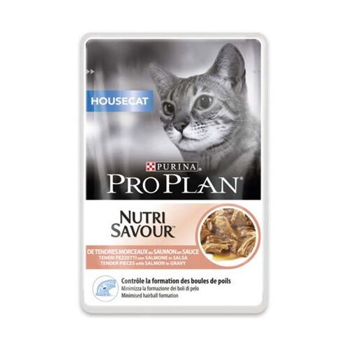 Purina pro plan nutri savour&trade; housecat kesica za mačke - losos, 85g Cene