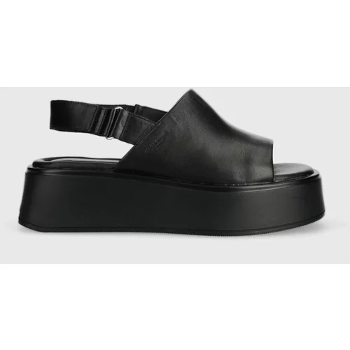 Vagabond Shoemakers Usnjeni sandali COURTNEY ženski, črna barva, 5534.001.92