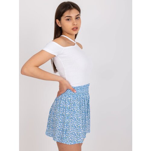Fashion Hunters Light blue shorts with flowers from Nelli FRESH MADE Slike