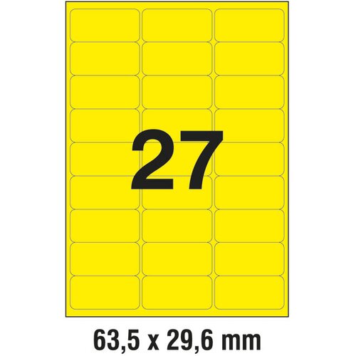  ETIKETE LK 63,5X29,6MM PK25L ZWECKFORM L6004-25 NEON ŽUTE Cijene