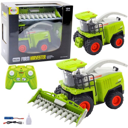  Kombajn na daljinsko upravljanje Combine Harvester s nastavkom za kukuruz 2.4G - zeleno/bijeli Cene