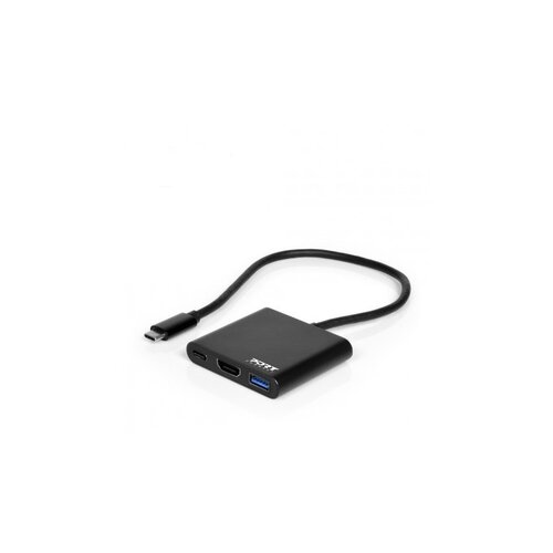 Port Designs Docking stanica Mini, USB-C, HDMI, Crna Slike