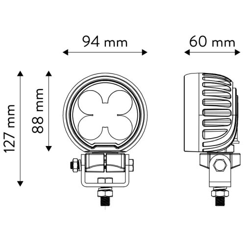  LED reflektor za automobil BLACK LED/50W/10-30V IP69 5700K okrugli Slike