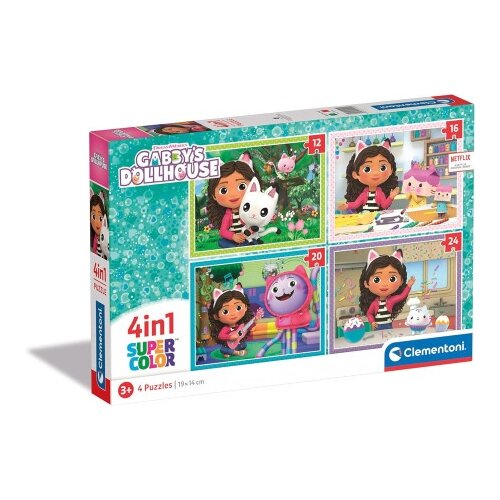 Clementoni puzzle 4u1 gabbys dollhouse ( CL21524 ) Slike