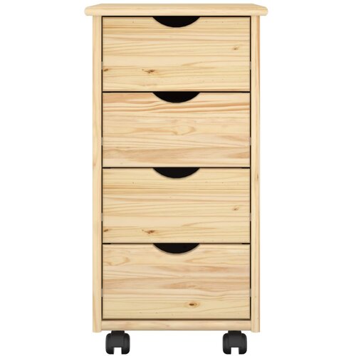  Mobilni ormar Smeđa 65,5 x 34 x 39 cm Čvrsto borovo drvo Slike