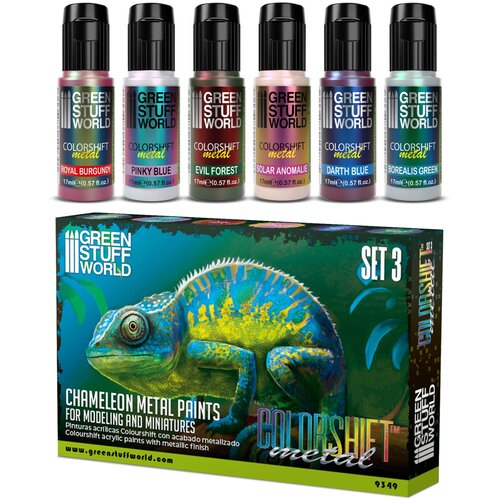 Green Stuff World Colorshift Chameleon Metal Paints - Set 3 Cene