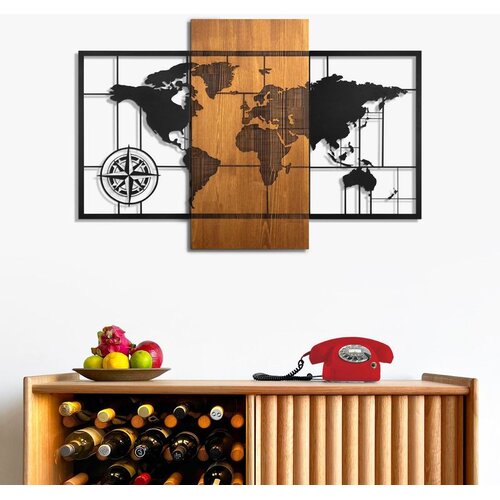 Wallxpert Fusione Naturale -5 BlackWalnut Decorative Wooden Wall Accessory Slike