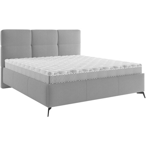 CARRYHOME OBLAZINJENA POSTELJA 160 cm x 200 cm , tekstil sivobež Slike