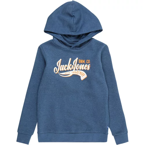 Jack & Jones Sweater majica tamno plava / narančasta / bijela