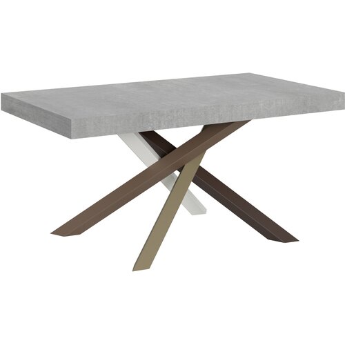 Itamoby &amp;nbsp; Volantis (90x160/264 cm) - siva, barva nog: bela, rjava - raztegljiva jedilna miza, (20842114) Slike