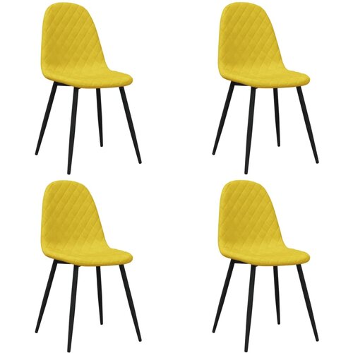 Maison Chic Jedilni stoli - Vzorci stoli 4 kosi gorčično rumen žamet A727, (22032809) Cene