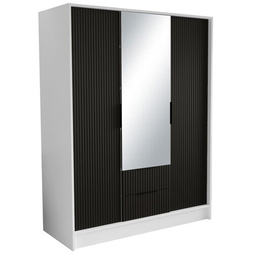 ADRK Garderobna omara z ogledalom Norel 150 cm - BELA-RNA Cene