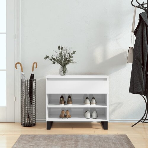 vidaXL Ormarić za cipele sjajni bijeli 70x36x60 cm konstruirano drvo Cijene