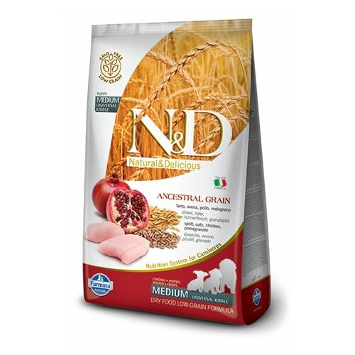 Farmina N&D hrana za štence piletina i nar low grain chicken & pomegranate (puppy, medium) 12kg Slike