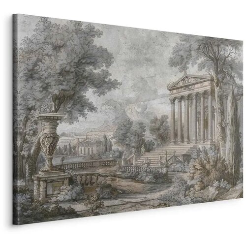  Slika - Temple on a hill - Greek architecture in subdued colours 60x40 Standard Cene