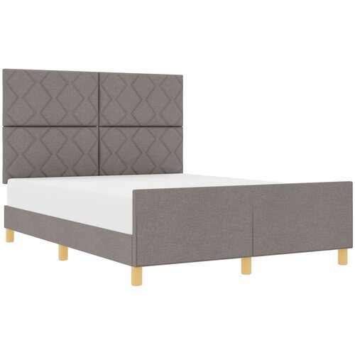 VidaXL Postelja Taupe 140x190 cm Tkanina, (22052985) Slike