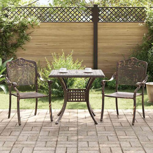  Set vrtnih stolova 3 pcs Bronzana Liveni aluminij Cene