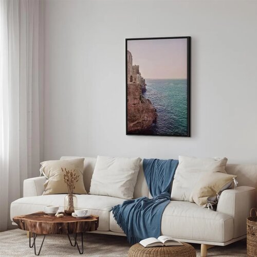  Slika - Turquoise Coast (1 Part) Vertical 40x60 U crnom drvenom okviru Slike