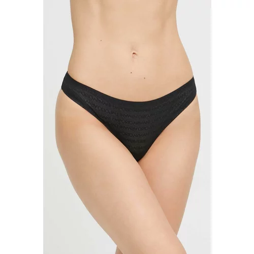 Emporio Armani Underwear Tangice črna barva