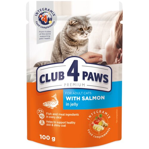 CLUB 4 PAWS sosić za odrasle mačke sa ukusom lososa 100g Cene