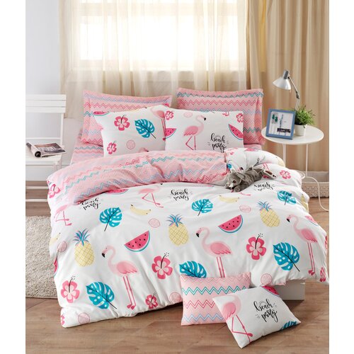 Aberto Design set Double posteljine Kokteyl, 200x220cm, Roze Slike