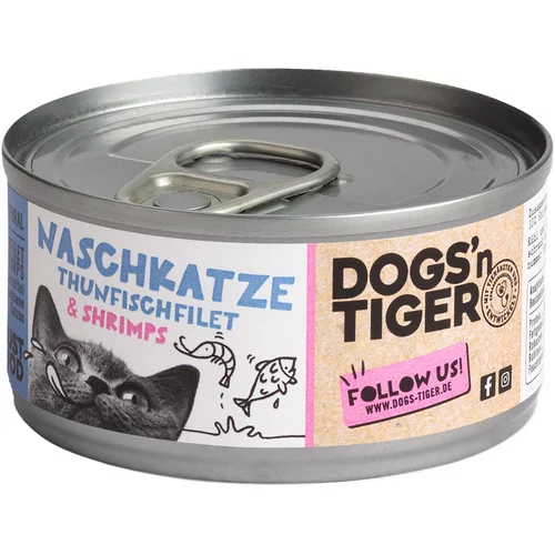 Dogs'n Tiger Varčno pakiranje Cat Filet 24 x 70 g - File tune in kozice