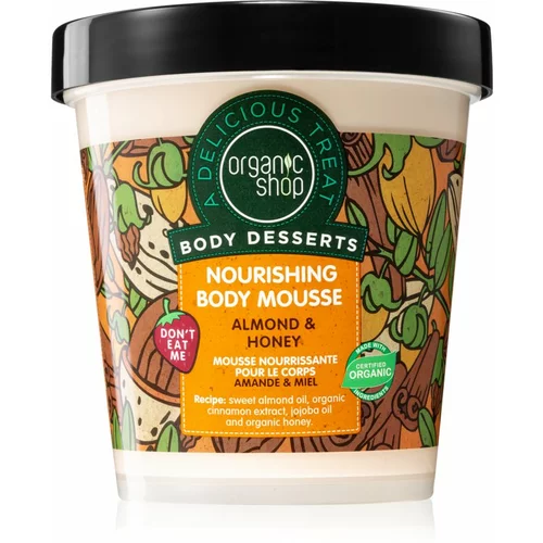 Organic Shop Body Desserts Almond & Honey pjena za tijelo za ishranu i hidrataciju 450 ml