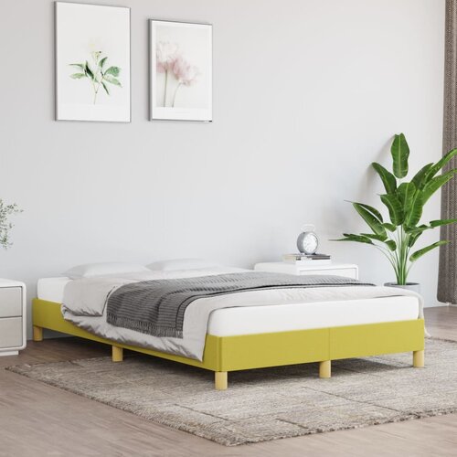 VidaXL Posteljni okvir zelen 120x200 cm blago Slike