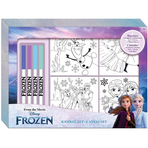 Luna Set za bojanje Frozen platna s 4 flomastera Slike