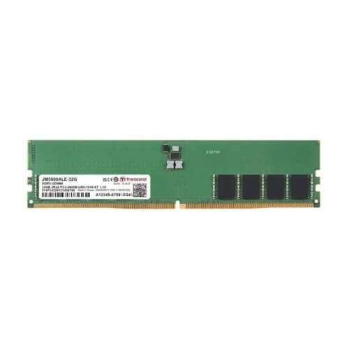 Transcend DDR5 32GB 5600MT/s, On-die ECC U-DIMM, CL46 1.1V, 288-pin 2Rx8 (2Gx8)x16 Cene
