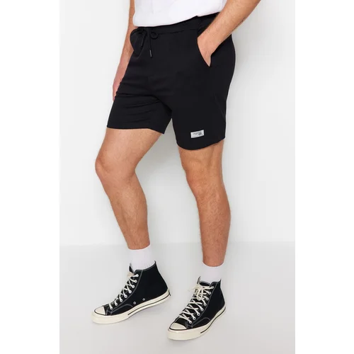 Trendyol Shorts - Black - Normal Waist