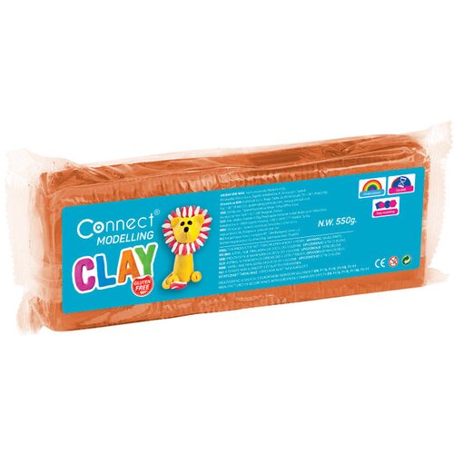  Plastelin 550g plus plastični nožić connect smeđi Slike