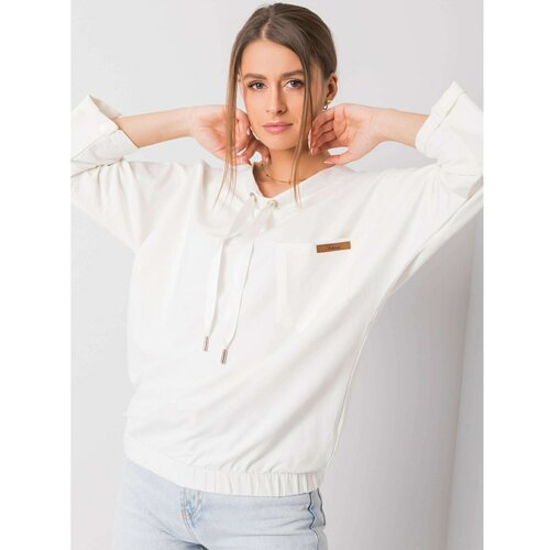 Fashion Hunters Ecru oversize cotton sweatshirt Slike