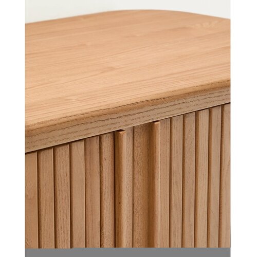 Kave Home Stenska omarica za pod umivalnik v jesenovem dekorju v naravni barvi 90x40 cm Mailen &amp;ndash; Slike