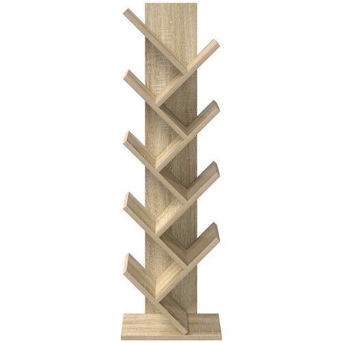  Polica za knjige u obliku drveta 6-nivo 30 x 18 x 100 cm Slike