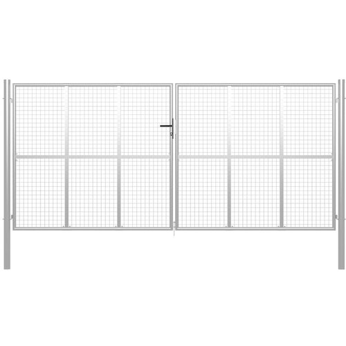  Vrata pocinkano jeklo 415x225 cm srebrna Cene