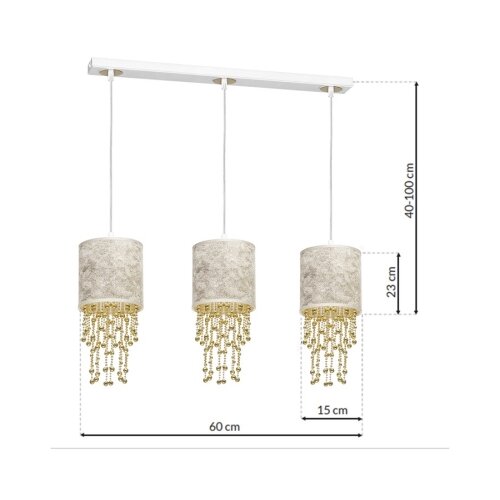  Luster na sajli ALMERIA 3xE27/60W/230V Slike