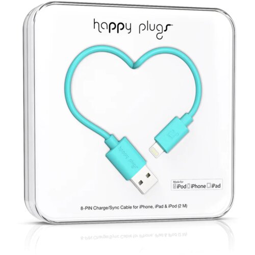 Happy Plugs Lightning kabel 2.0m, Tirkizni Cijene