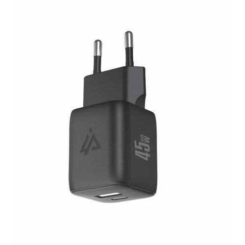 Swissten iPEAX punjač za AC220 GaN 45W (USB-C + USB-A) CRNI Slike