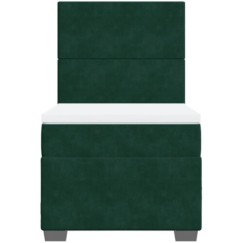 Box spring krevet s madracem tamnozeleni 90x200 cm bar&amp;scaron;unasti Slike