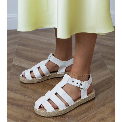 D/CEO White closed espadrille sandals Kleona Slike