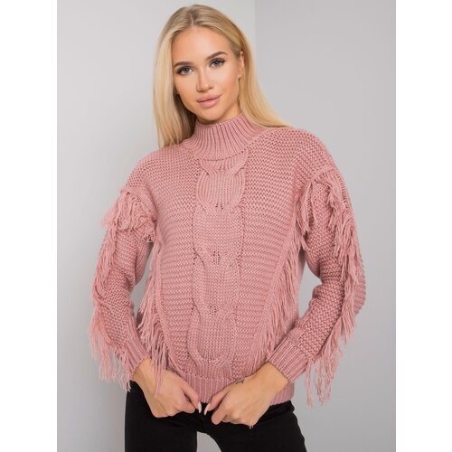 RUE PARIS Sweater-CA-SW-3744.08-dark pink Slike