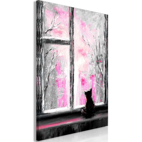  Slika - Longing Kitty (1 Part) Vertical Pink 40x60 Slike