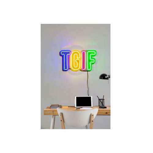 WALLXPERT Dekorativna plastična LED rasveta TGIF Multicolor Cene