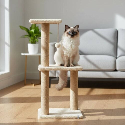 Paws & Whiskers grebalica za mačke tina 1, bež Cene