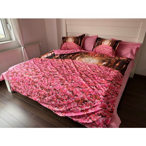  posteljina 3D saten pink flowers VLK000413-pinkflowers Cene