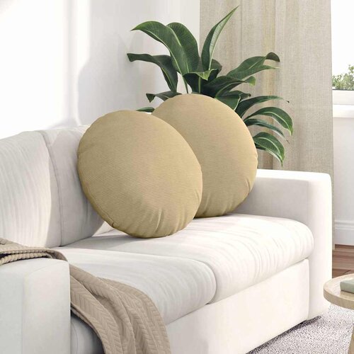  Jastučići za sjedenje 2 pcs Siva zelena &Oslash;50 x 19 cm Cijene