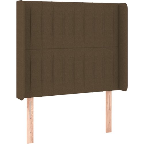  LED uzglavlje tamnosmeđe 83x16x118/128 cm od tkanine Slike